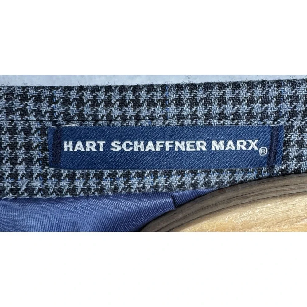 Hart Schaffner Marx Modern‎ New York Fit Wool Silk Blue Men's 40 L Long NWT $595